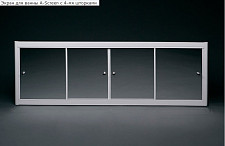 Экран под ванну A-Screen 2 дверцы матовый серый 1501-1700 мм, высота до 650 мм от Водопад  фото 3