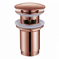 Донный клапан Abber Bequem AF0010MRG с переливом, розовое золото матовое от Водопад  фото 1
