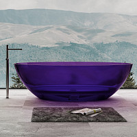 Ванна прозрачная Abber AT9702Amethyst 1800х850х520 мм, из полиэфирной смолы, цвет фиолетовый от Водопад  фото 2