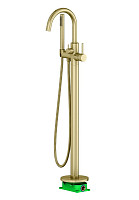 Смеситель для ванны с душем Timo Saona 2310/17Y-CR напольный золото матовое от Водопад  фото 1