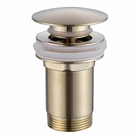 Донный клапан Abber Bequem AF0010G с переливом, золото матовое от Водопад  фото 1