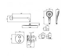 Душевая система Lemark Yeti LM7829C термостат, встраиваемая, хром от Водопад  фото 2