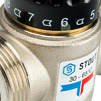 Клапан смесительный термостатический Stout SVM-0125-356532 для систем отопления и ГВС 1 1/4" НР 30-65°С KV 3,5 от Водопад  фото 2