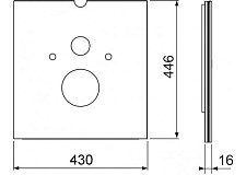 Нижняя панель Tece lux 9650102 для установки унитаза с крышкой - биде от Водопад  фото 4