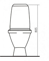 Унитаз-компакт Sanita Кама KMASACC01050711 Стандарт с сидением, арматура 1-режимная Уклад от Водопад  фото 2