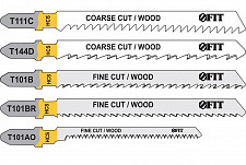 Набор полотен для электролобзика FIT 41010 (T111C; T144D; T101B; T101BR; T101AO), 5 шт от Водопад  фото 2