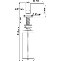 Дозатор жидкого мыла WasserKRAFT K-1699 встраиваемый от Водопад  фото 2