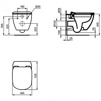 Унитаз подвесной Ideal Standard Tesi T355101 безободковый с сиденьем микролифт от Водопад  фото 5