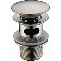Донный клапан WasserKRAFT A073 Push-up никель от Водопад  фото 1