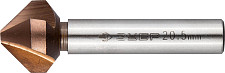Зенкер конусный Зубр 29732-10 Ø 20,5x63мм, HSS-R, быстрорежущая сталь М2(S6-5-2) Р6М5, класс А, кобальтовое покрытие, для раззенковки М10 от Водопад  фото 1