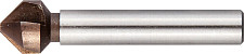 Зенкер конусный Зубр 29732-5 Ø 10,4x50мм, HSS-R, быстрорежущая сталь М2(S6-5-2) Р6М5, класс А, кобальтовое покрытие, для раззенковки М5 от Водопад  фото 1