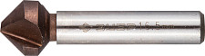 Зенкер конусный   Зубр 29732-8 Ø 16,5x60мм, HSS-R, быстрорежущая сталь М2(S6-5-2) Р6М5, класс А, кобальтовое покрытие, для раззенковки М8 от Водопад  фото 1