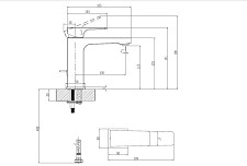 Смеситель для раковины Villeroy & Boch Embrace Architectura Square TVW12500100061 с донным клапаном, хром от Водопад  фото 2