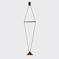 Подвесной светодиодный светильник Italline IT03-1430 black/orange от Водопад  фото 1
