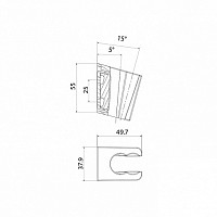 Держатель для лейки Iddis Optima Home 080GL00i53 графитовый от Водопад  фото 3