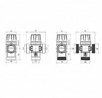 Клапан смесительный термостатический Rommer RVM-0111-164320 для систем отопления и ГВС 3/4" ВР 20-43°С KV 1,6 (боковое смешивание) от Водопад  фото 2
