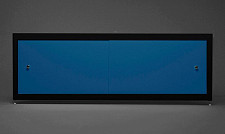 Экран под ванну A-Screen 2 дверцы, матовый голубой 900-1500 мм, высота до 650 мм, белый / серый / черный профиль от Водопад  фото 2