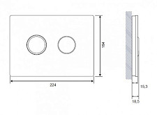 Кнопка смыва Cersanit Accento Circle P-BU-ACN-CIR-PN/Bl/Gl пневматическая, стекло, черная от Водопад  фото 4