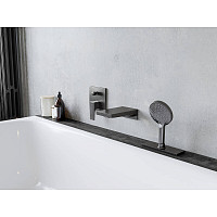 Смеситель для ванны и душа Hansgrohe Metropol 32545340 встраиваемый, шлифованный черный хром от Водопад  фото 2
