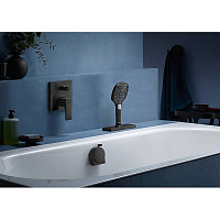 Смеситель для ванны и душа Hansgrohe Metropol 32545340 встраиваемый, шлифованный черный хром от Водопад  фото 3