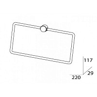 Кольцо для полотенца FBS Universal UNI 034 (компонент для штанги аксессуаров) от Водопад  фото 2
