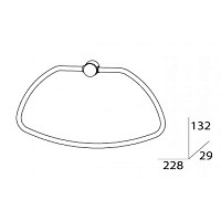Кольцо для полотенца FBS Universal UNI 056 (компонент для штанги аксессуаров) от Водопад  фото 2
