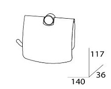 Держатель туалетной бумаги с крышкой FBS Universal UNI 048 (компонент для штанги аксессуаров) от Водопад  фото 2
