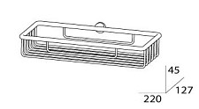 Полочка-решетка 22 см Fbs Universal Uni 041 от Водопад  фото 2