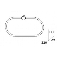 Кольцо для полотенца FBS Universal UNI 035 (компонент для штанги аксессуаров) от Водопад  фото 2