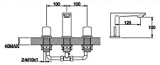 Смеситель для раковины Belbagno Carin CAR-LTF-CRM на три отверстия, хром от Водопад  фото 2
