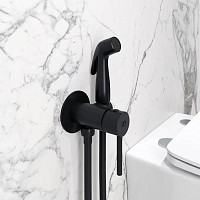Гигиенический душ Milardo Tidy 001BLR0M08 со смесителем, встраиваемый, черный матовый от Водопад  фото 2