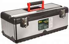 Ящик для инструмента Fit 65603 пластик 23", 59 х 28 х 22,5 см, металл.замки,облицовка из нерж.стали от Водопад  фото 2