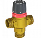 Клапан смесительный термостатический Rommer RVM-1121-186520 для систем отопления и ГВС 3/4&quot; НР 30-65°С KV 1,8 (центральное смешивание)