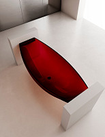 Прозрачная ванна Abber Kristall AT9704Rubin из полиэфирной смолы 180х80х51 красная от Водопад  фото 2