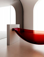 Прозрачная ванна Abber Kristall AT9704Rubin из полиэфирной смолы 180х80х51 красная от Водопад  фото 4