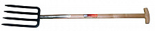 Вилы садовые Skrab 28131, 4-х зубцевые деревянная ручка 180 х 280 х 520 общая длина 1130 мм от Водопад  фото 1