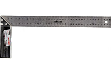 Угольник Biber тов-093468 столярный профи 400мм нержавеющая сталь гравировка от Водопад  фото 1