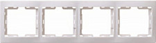 Рамка 4местн. горизонт. КВАРТА РГ-4-КБ (белый) от Водопад  фото 1