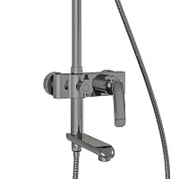 Душевая система Knotlor Finesse KN-43 с верхним душем, хром от Водопад  фото 2