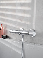 Смеситель для ванны и душа Jacob Delafon Rivoli E24325-CP термостат, хром от Водопад  фото 4