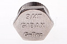 Заглушка Gibax 3/4&quot; НР, никелированная латунь