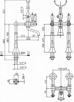 Смеситель для ванны с душем Cezares First FIRST-VDP-01-M напольный, хром от Водопад  фото 2