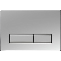 Клавиша Акватек Slim KDI-0000024 двойного слива, хром матовый (прямоугольная) от Водопад  фото 1