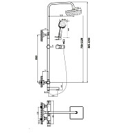 Душевая система Orange T02S4-911cr с термостатом, хром от Водопад  фото 2