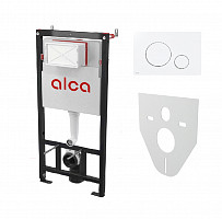 Инсталляция для унитаза Alca Plast Alcadrain AM101/1120-4:1 RU M670-0001, с белой клавишей и шумоизоляцией от Водопад  фото 1