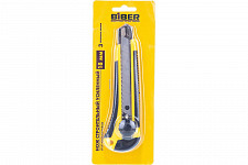 Нож Biber тов-049324 технический усиленный обрезиненый корпус 18мм + 3 запасных лезвия от Водопад  фото 1