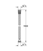 Шланг для душа Grohe Relexaflex 28417EN0 1500 мм, никель матовый от Водопад  фото 2