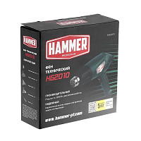 Фен технический Hammer HG2010 160-011 2200Вт 350/600С, насадки, тепловая защита от Водопад  фото 3