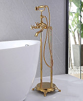 Смеситель для ванны с душем Abber Klassik AF8415G напольный, золото от Водопад  фото 2