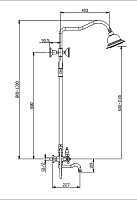 Душевая система Timo Nelson SX-1291/02, антик от Водопад  фото 2